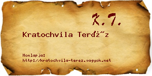 Kratochvila Teréz névjegykártya