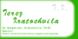 terez kratochvila business card